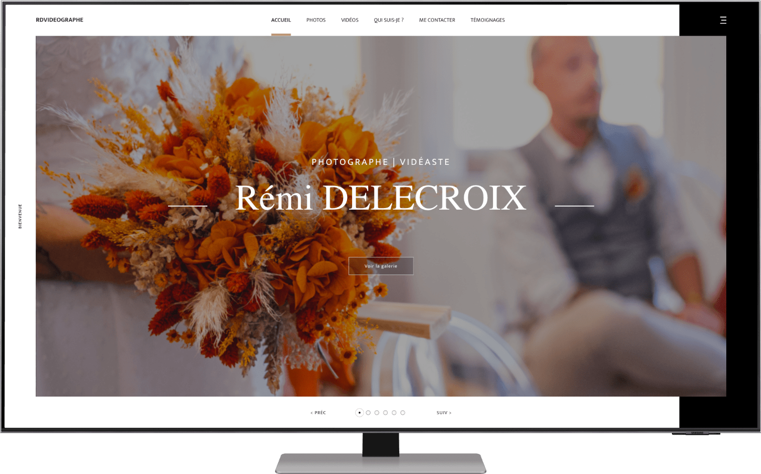 site portfolio pour Remi Delecroix, photographe