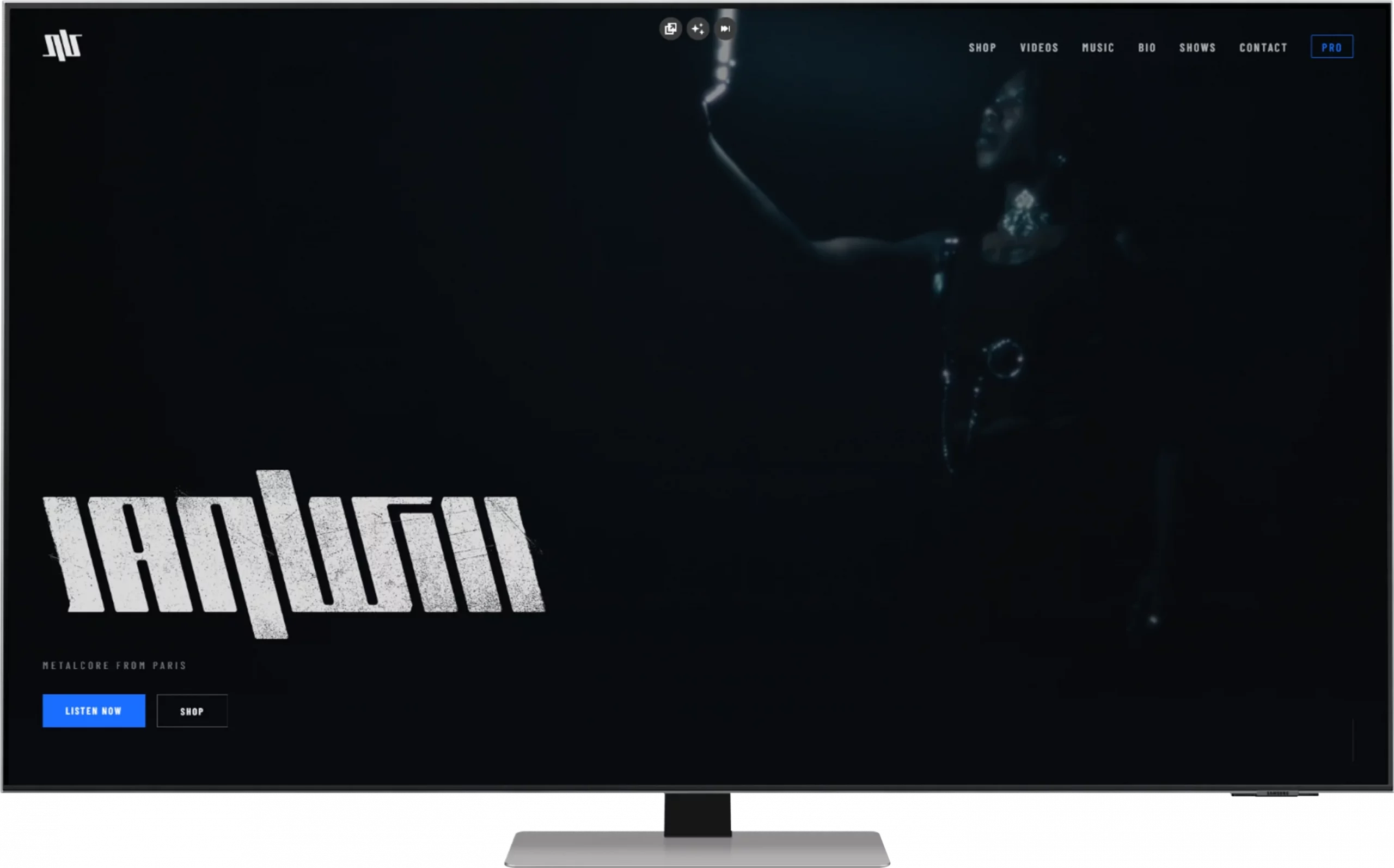 site vitrine Ianwill, projet musical